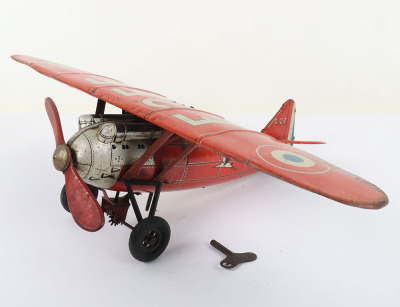 A JEP Clockwork Tinplate High-Wing Monoplane