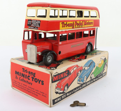Boxed Post-War Tri-ang Minic London Double Deck Bus