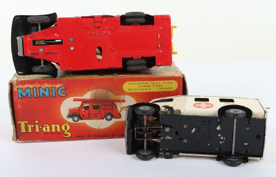Boxed Tri-ang Minic Tinplate Clockwork Fire Engine - 5