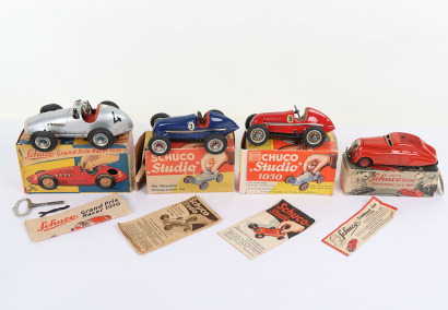 Three Vintage Boxed Boxed Schuco Racing Cars