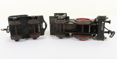 Early Marklin cast iron clockwork 0-2-2 locomotive and tender - 6