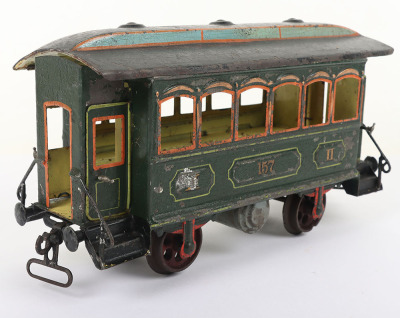 Marklin gauge II four-wheel passenger coach 157 - 5