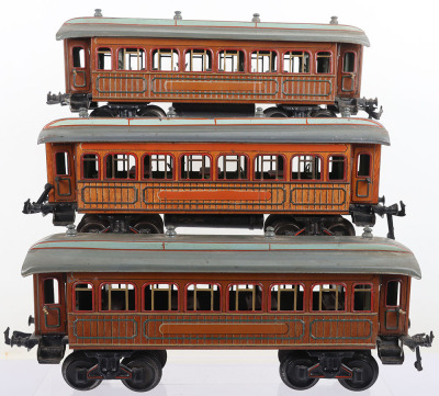 Three Bing gauge I Passenger coaches, 34.5cm