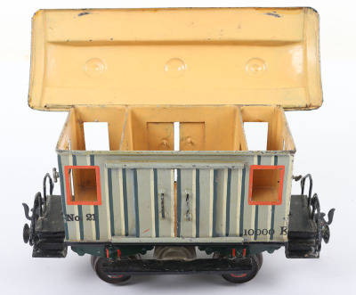 Marklin gauge I four wheel 10,000k good van No.21, 20cm - 6