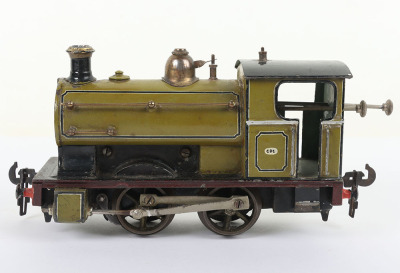 Carette for Bassett-Lowke 0 gauge clockwork &lsquo;Peckett&rsquo; 0-4-0 Saddle tank locomotive