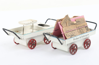 Marklin 0 gauge Station News and Refreshment trolleys