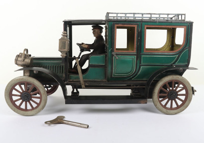 Carette a large tinplate clockwork Limousine, circa 1910