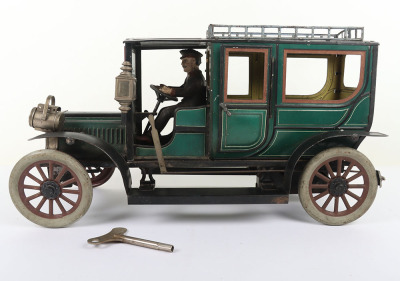 Carette a large tinplate clockwork Limousine, circa 1910
