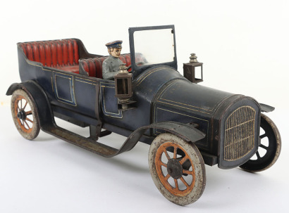 Large Bing tinplate clockwork Four-Seater Open Tourer Motor car, 1912-15