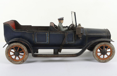 Large Bing tinplate clockwork Four-Seater Open Tourer Motor car, 1912-15 - 2