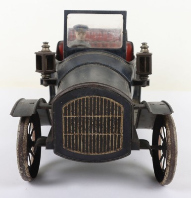 Large Bing tinplate clockwork Four-Seater Open Tourer Motor car, 1912-15 - 3