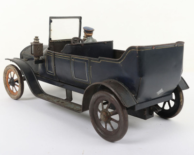 Large Bing tinplate clockwork Four-Seater Open Tourer Motor car, 1912-15 - 5