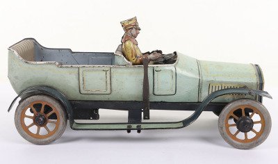 Bing tinplate clockwork Open-top Motor car, 1920s - 2