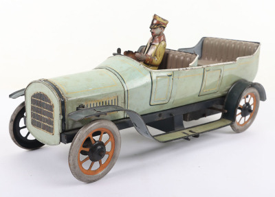 Bing tinplate clockwork Open-top Motor car, 1920s - 4