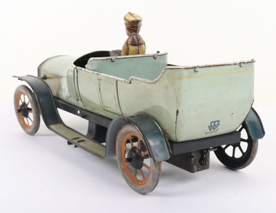 Bing tinplate clockwork Open-top Motor car, 1920s - 6
