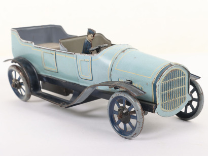 Bing tinplate clockwork Open-top Motor car, 1920s
