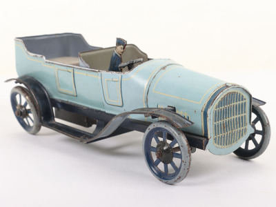 Bing tinplate clockwork Open-top Motor car, 1920s