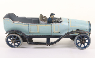 Bing tinplate clockwork Open-top Motor car, 1920s - 2