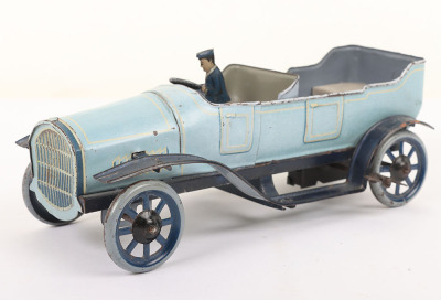 Bing tinplate clockwork Open-top Motor car, 1920s - 4