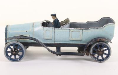 Bing tinplate clockwork Open-top Motor car, 1920s - 5