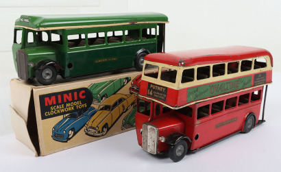 Two Tri-ang Minic Buses