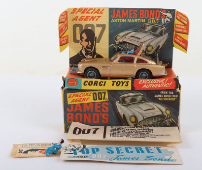 Corgi Toys 261 James Bond Aston Martin D.B.5 from the Film Goldfinger vintage 1960's issue