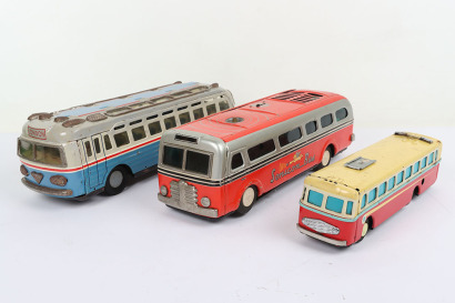 Three Large Tinplate Coaches/Buses
