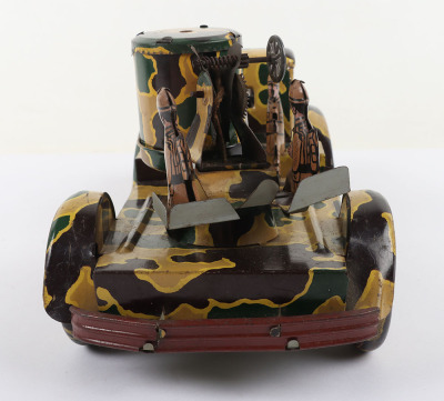 Large Mettoy tinplate clockwork Army Lorry with battery operated Searchlight, 1940 - 6