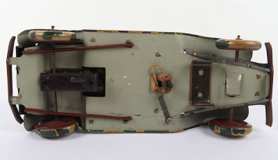 Large Mettoy tinplate clockwork Army Lorry with battery operated Searchlight, 1940 - 7