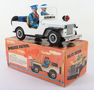 Boxed TN (Nomura) battery operated Police Patrol Jeep - 4