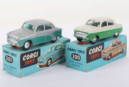 Two Vintage Blue Box Corgi Toys Cars