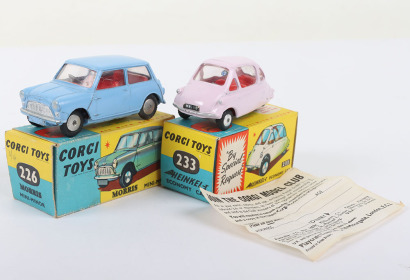 Vintage Corgi Toys 233 Heinkel Economy Car pink body