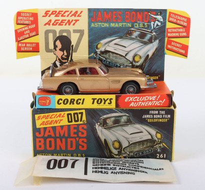 Corgi Toys 261 James Bond Aston Martin D.B.5 from the Film Goldfinger vintage 1960's issue