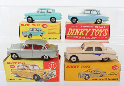Four Boxed Dinky Toys British Cars