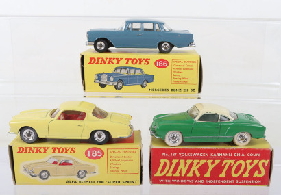 Three Boxed Dinky Toys European Cars