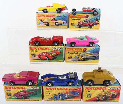 Three Matchbox Superfast 1970's boxed Rola-Matics models