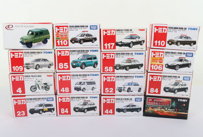 Sixteen Boxed Tomy/Takara Police Vehicles