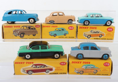 Five Boxed Dinky Toys British Cars