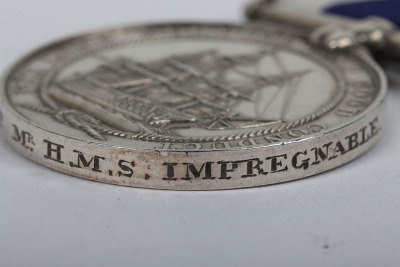 Scarce Engraved Naming Victorian Royal Navy Long Service and Good Conduct Medal, HMS Impregnable - 5
