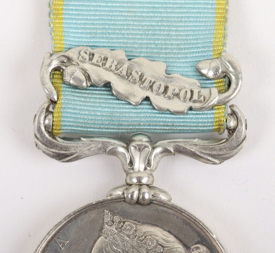Crimea Medal to a Recipient in the 8th (Kings Royal Irish) Hussars Who Was Later Discharged Medically Unfit Due to Pulmonary Consumption - 3