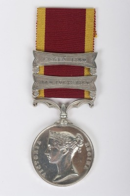 An Impressive Two Clasp Medal for the Second China War to an Ensign in the 67th (South Hampshire) Regiment Who Retired as a Lieutenant Colonel, Accompanied by a Number of Original Documents