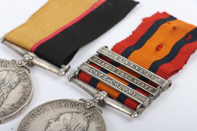 Victorian Campaign Medal Group of Four to a Recipient in the Northumberland Fusiliers who had the Misfortune to be Taken Prisoner of War and Later Died of Disease During the Second Boer War - 3