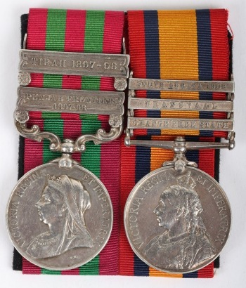 Victorian Campaign Medal Pair to the Oxfordshire Light Infantry