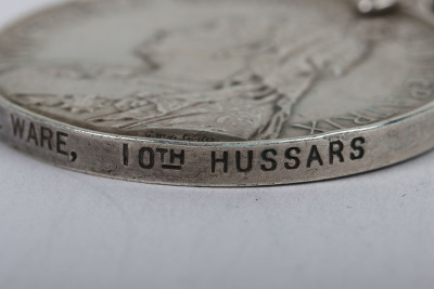 A Scarce Cavalry Queens South Africa Medal with a Single Belfast Clasp, 10th Hussars - 5