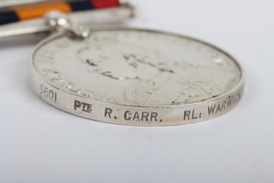 Queens South Africa Medal to the Warwickshire Regiment Mounted Infantry - 4