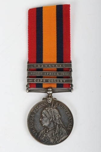 Queens South Africa Medal to the 5th (Militia) Battalion Royal Warwickshire Regiment