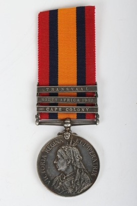 Queens South Africa Medal to the 5th (Militia) Battalion Royal Warwickshire Regiment