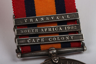 Queens South Africa Medal to the 5th (Militia) Battalion Royal Warwickshire Regiment - 3