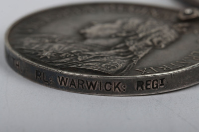 Queens South Africa Medal to the 5th (Militia) Battalion Royal Warwickshire Regiment - 5