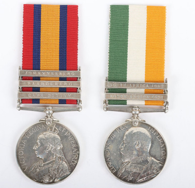 Boer War Campaign Medal Pair to the Hampshire Regiment